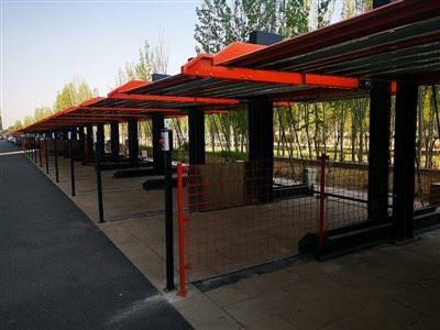 Vertikálna garáž s dvoma{0}príspevkami jednoduchého výťahu
